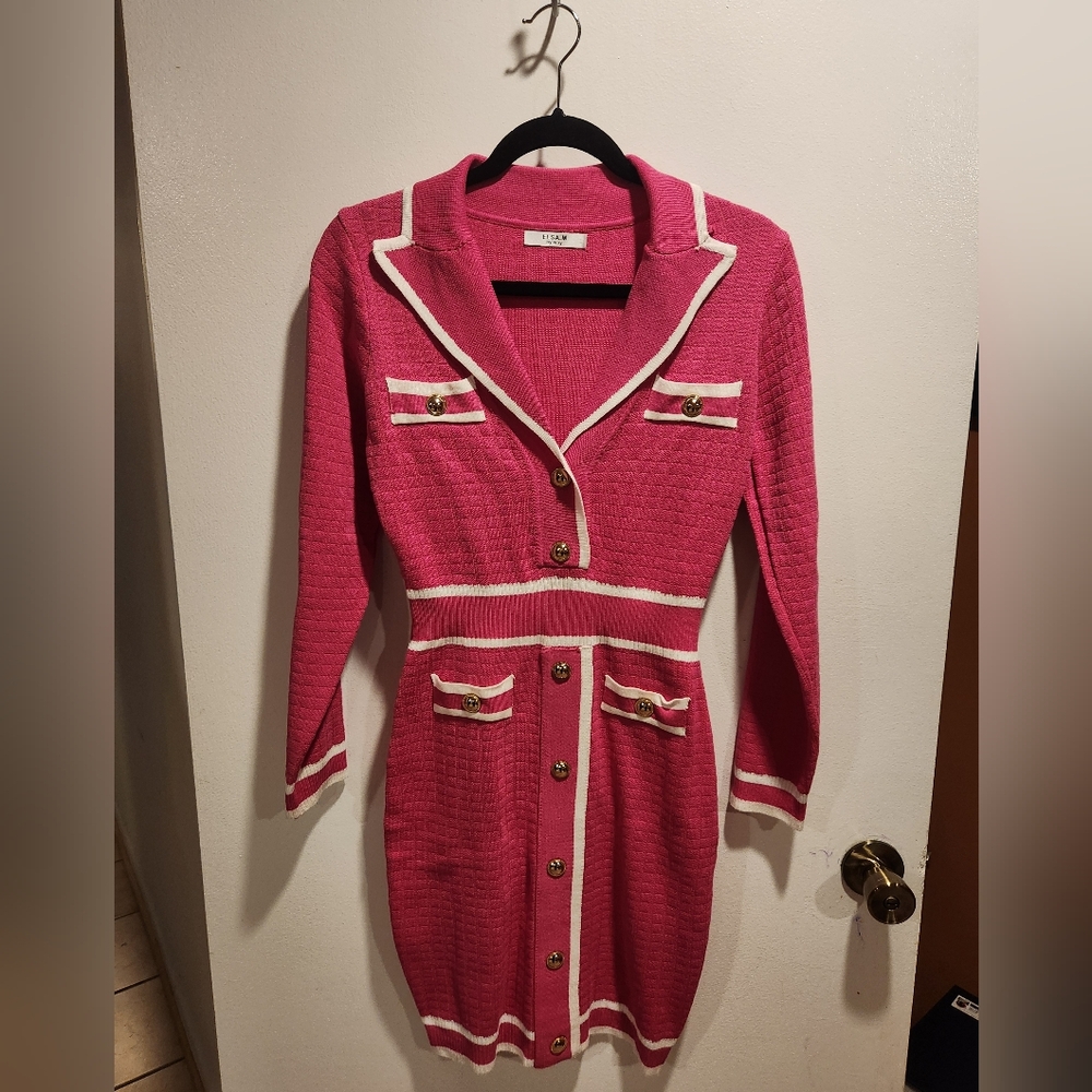 ELSA Vibrant Pink Knit Dress